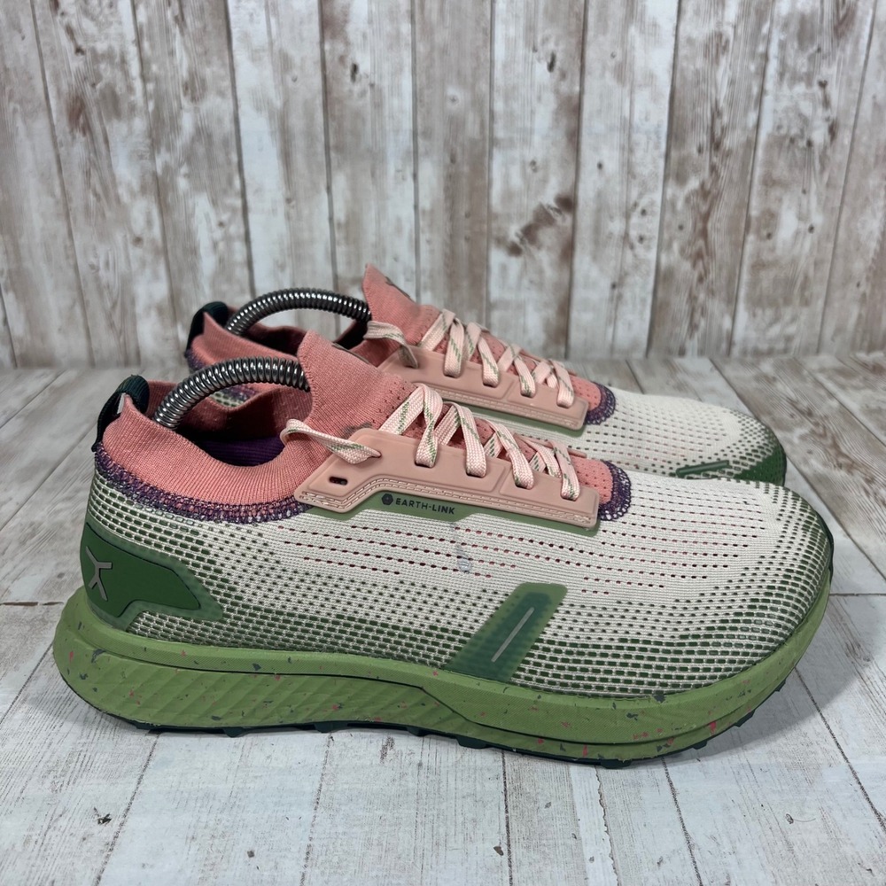 Flux Adapt All-Terrain Earth-Link Running Shoes Women 10 Green Pink Barefoot